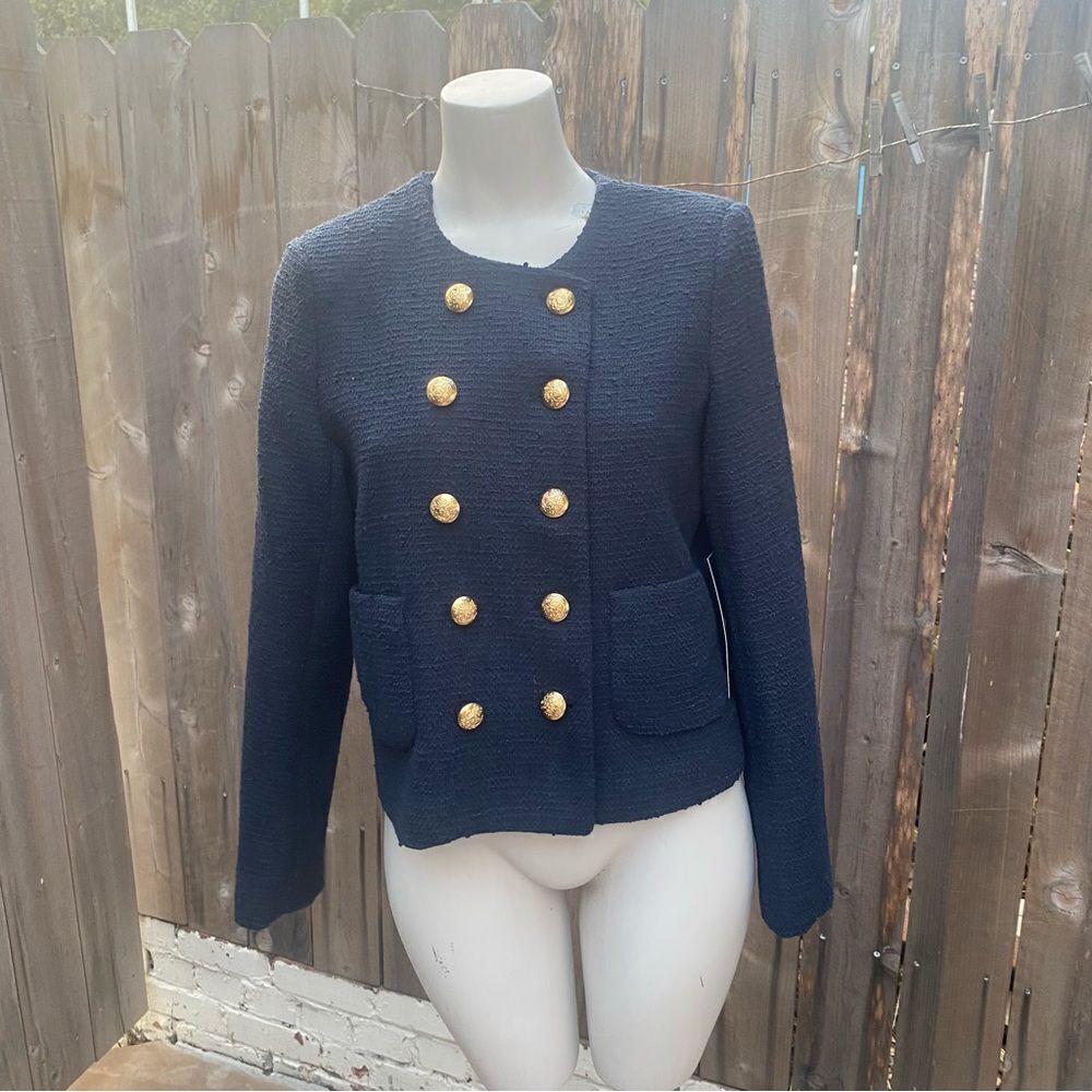 TUCKERNUCK Navy Tweed Marais Jacket size medium NWT - Picture 12 of 12